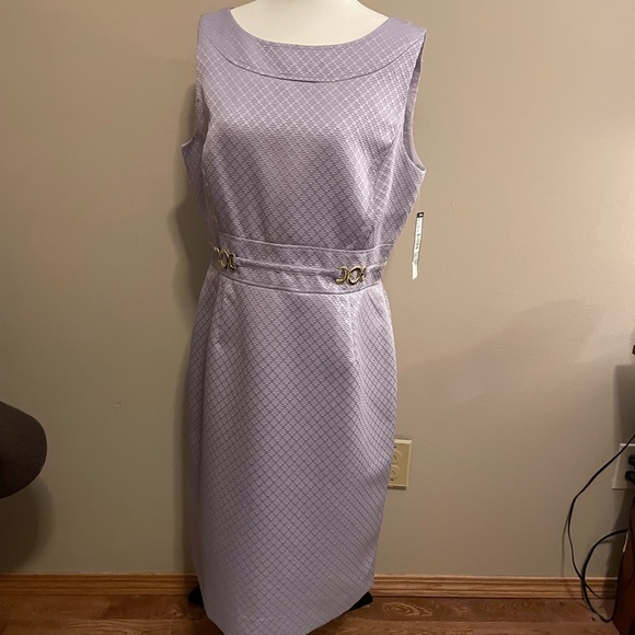Tahari lilac shift dress size 10 - Picture 7 of 7